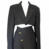 Ash Pinstriped Moda Blazer Set