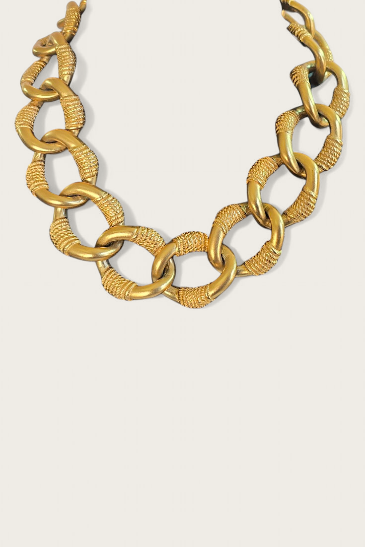 80's Vintage Anne Klein Chunky Curb Necklace