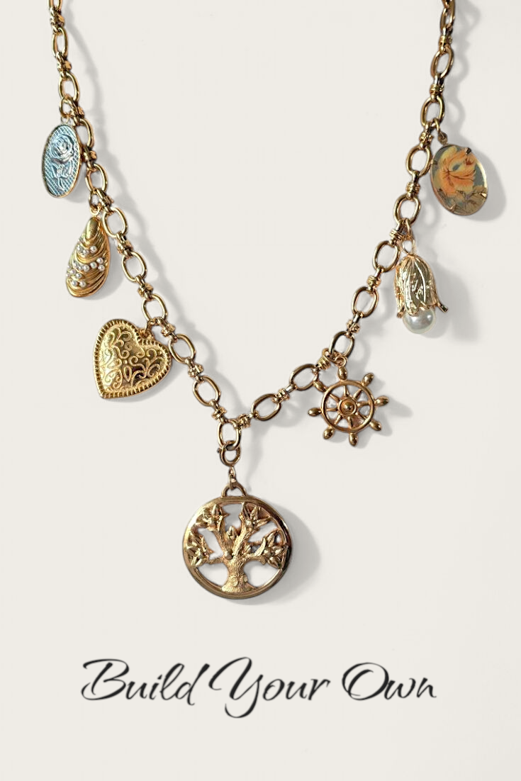 BYO VINTAGE LINKED NECKLACE  (prices are displayed after selections are made)