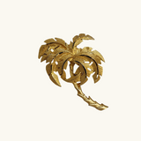 60's Gold Tone Palm Tree Brooch