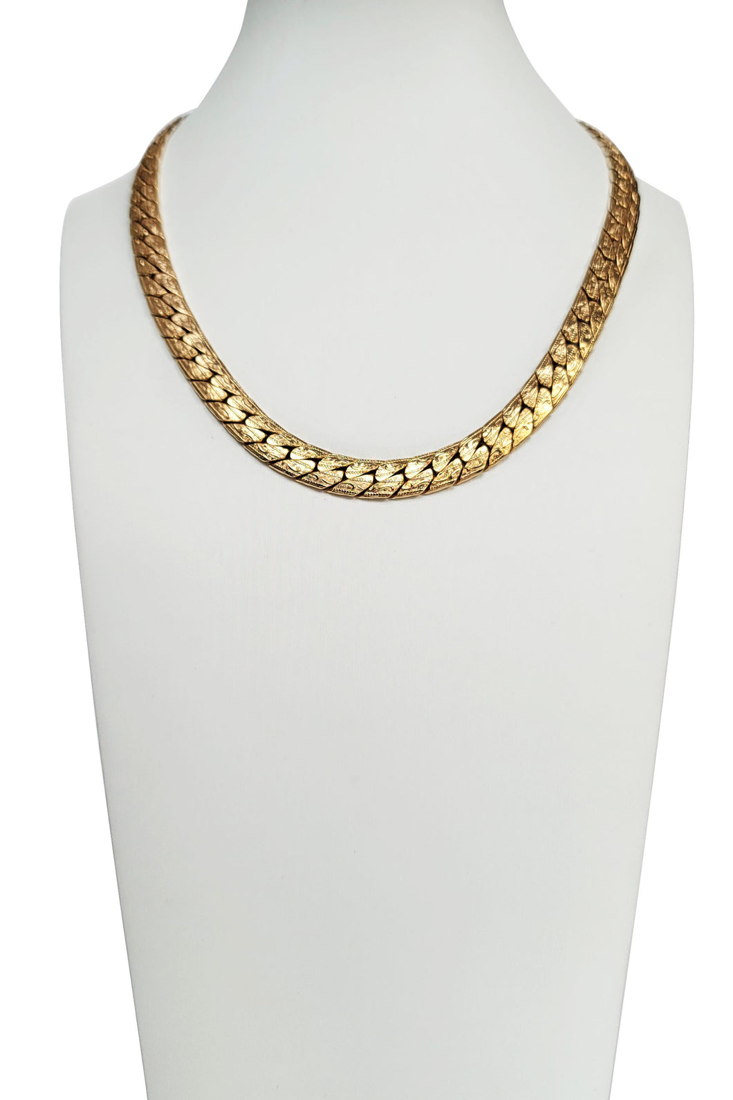 Vintage SC Gold Tone Curb Choker