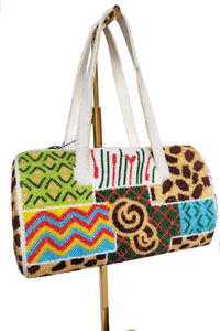 00's Beaded Patchwork Mini Duffel