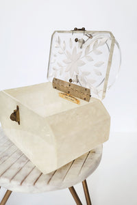50's Ivory Pearlized Lucite Handbag