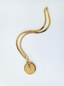 60's Zodiac Wheel Pendant Necklace