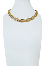 Load image into Gallery viewer, Vintage Gold-tone Dual Textured Rope Choker
