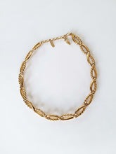 Load image into Gallery viewer, Vintage Gold-tone Dual Textured Rope Choker
