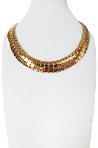 Vintage Gold-tone Omega Collar Necklace