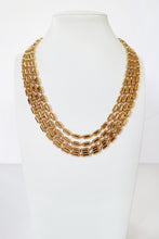 Load image into Gallery viewer, Vintage Gold-tone Beaded Multi-strand Necklace