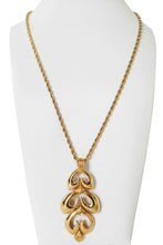 Load image into Gallery viewer, 60&#39;s Gold tone Triple Drop Pendant Necklace