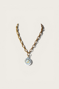 Vintage Taurus Zodiac Spinner Pendant Necklace