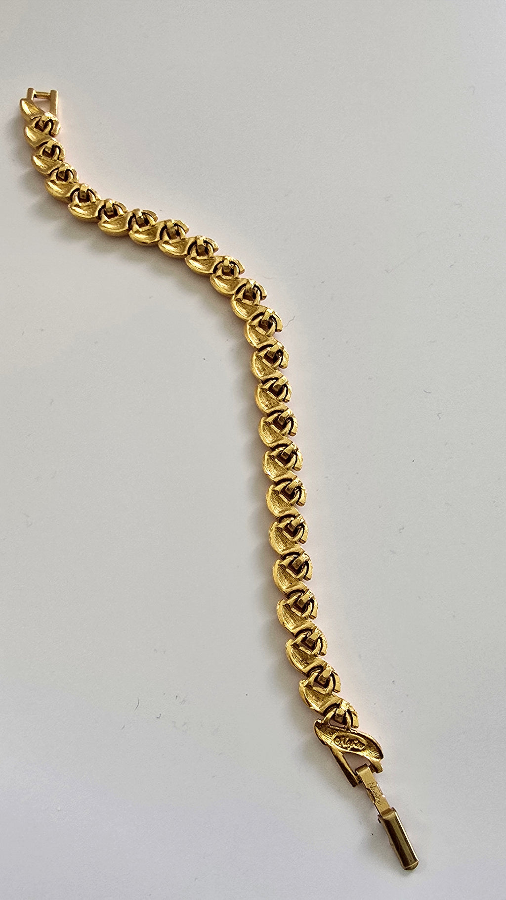 Vintage 60's Napier Brushed Twisted Linked Bracelet