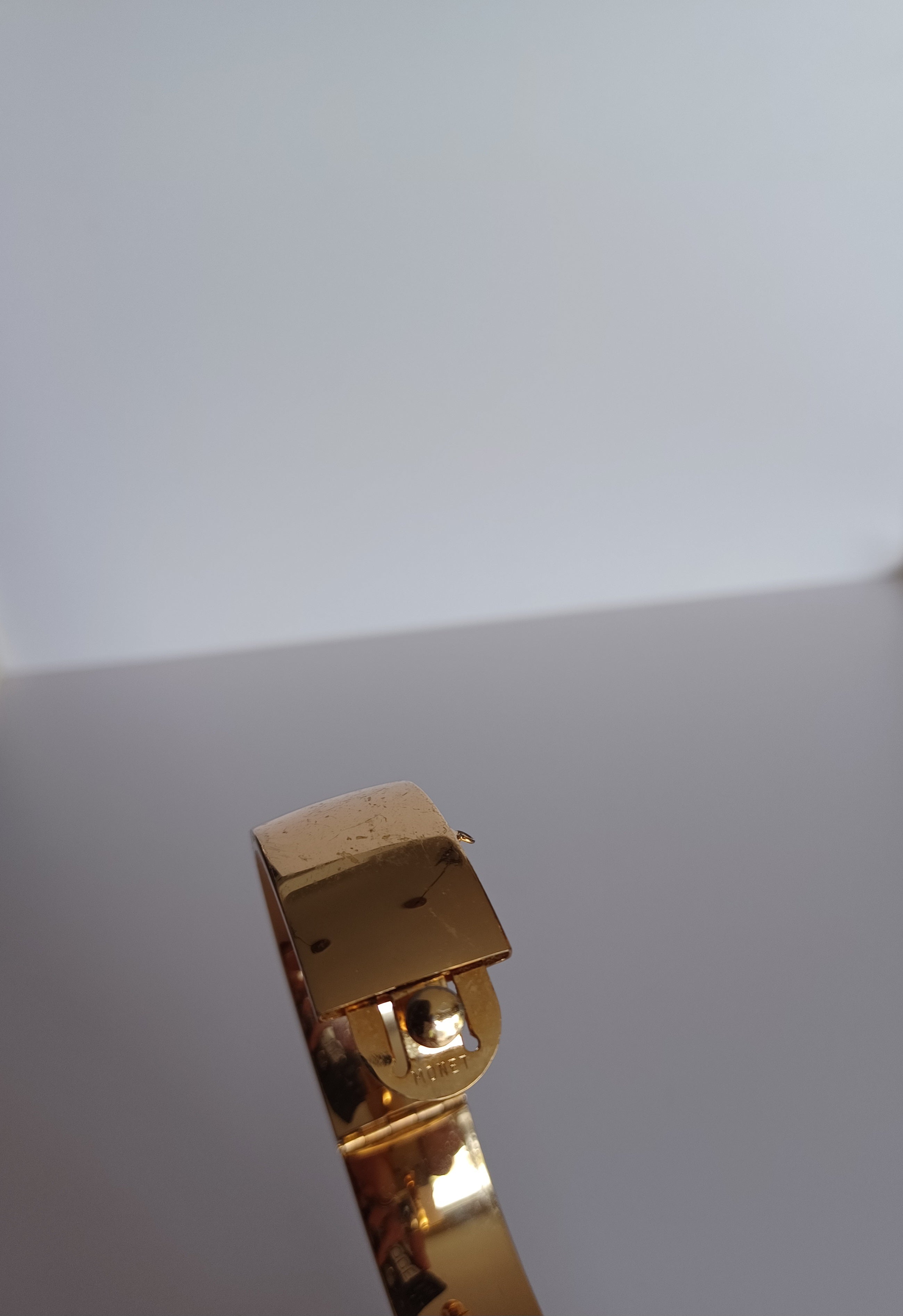 Vintage Monet Polished Hinge Bracelet