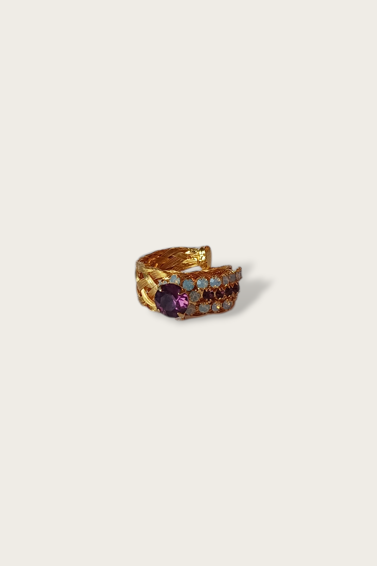 Vintage Amethyst Woven Ring