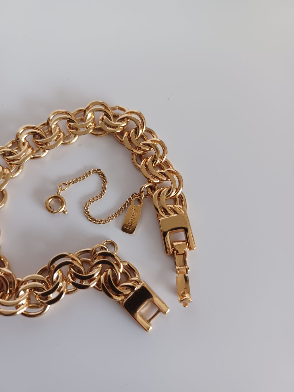 Vintage Monet Double Link Bracelet