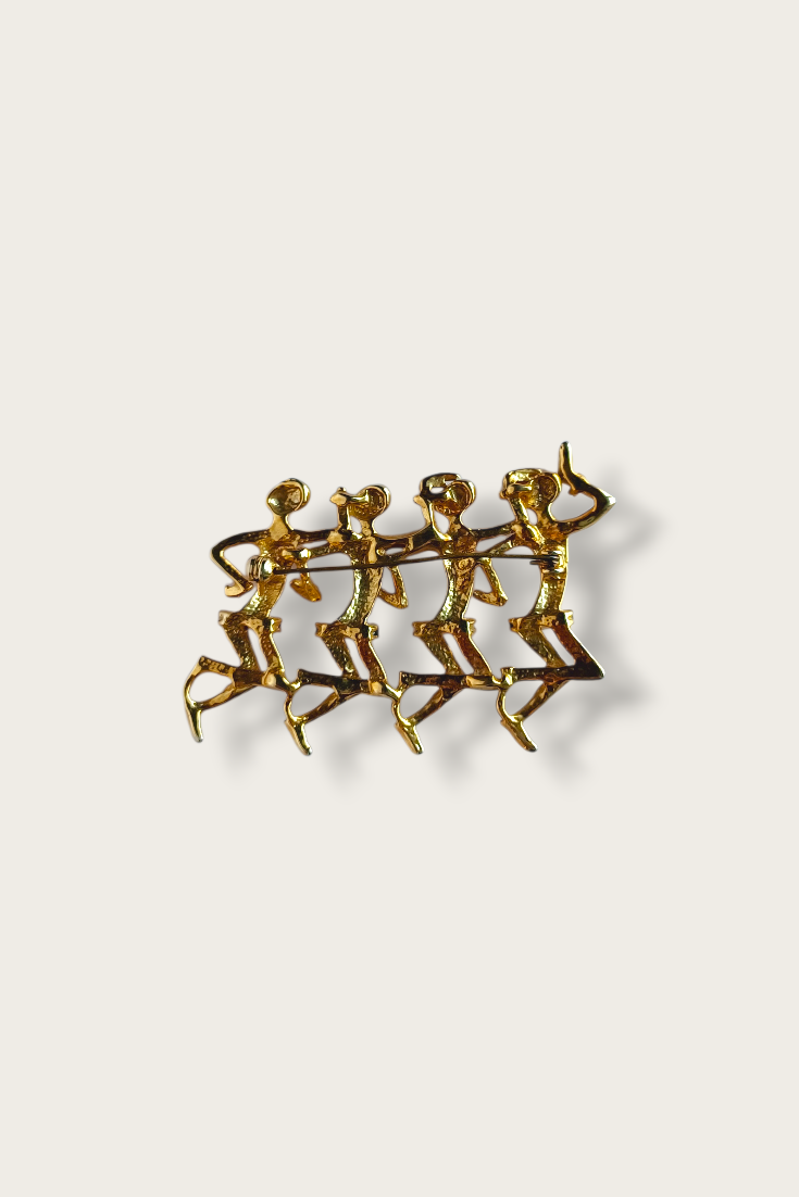 80's Line Dancer Brooch