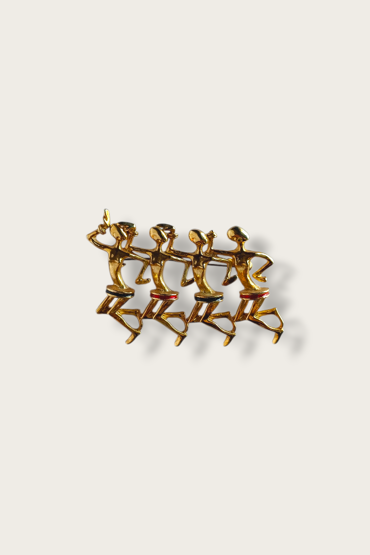 80's Line Dancer Brooch