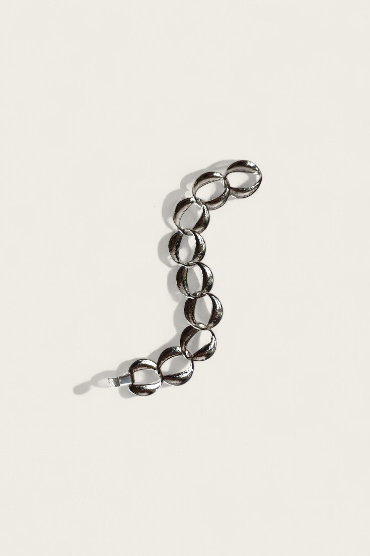 Vintage Chunky Link Silver Bracelet