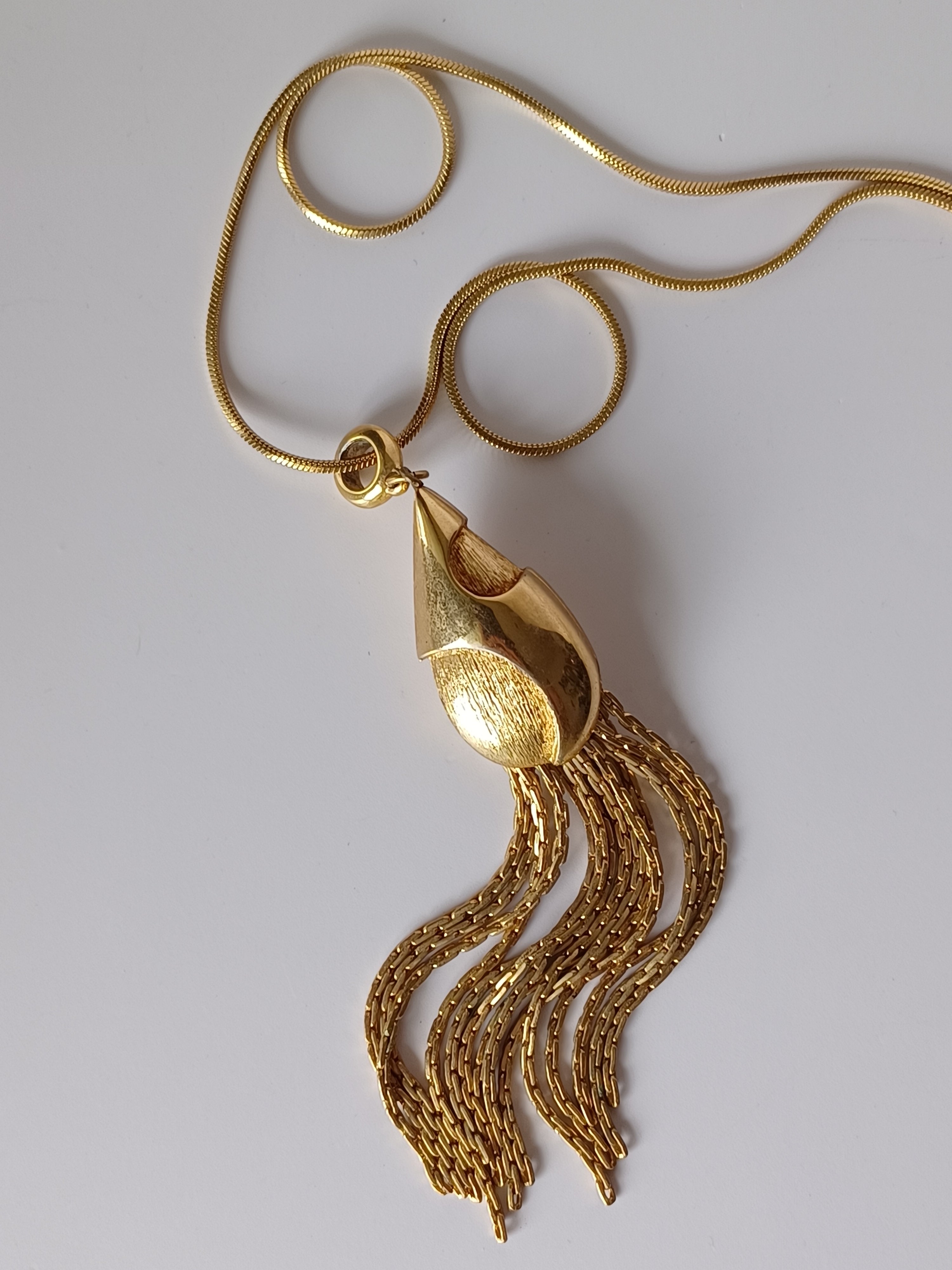 60/70's Monet Teardrop Tassle Necklace