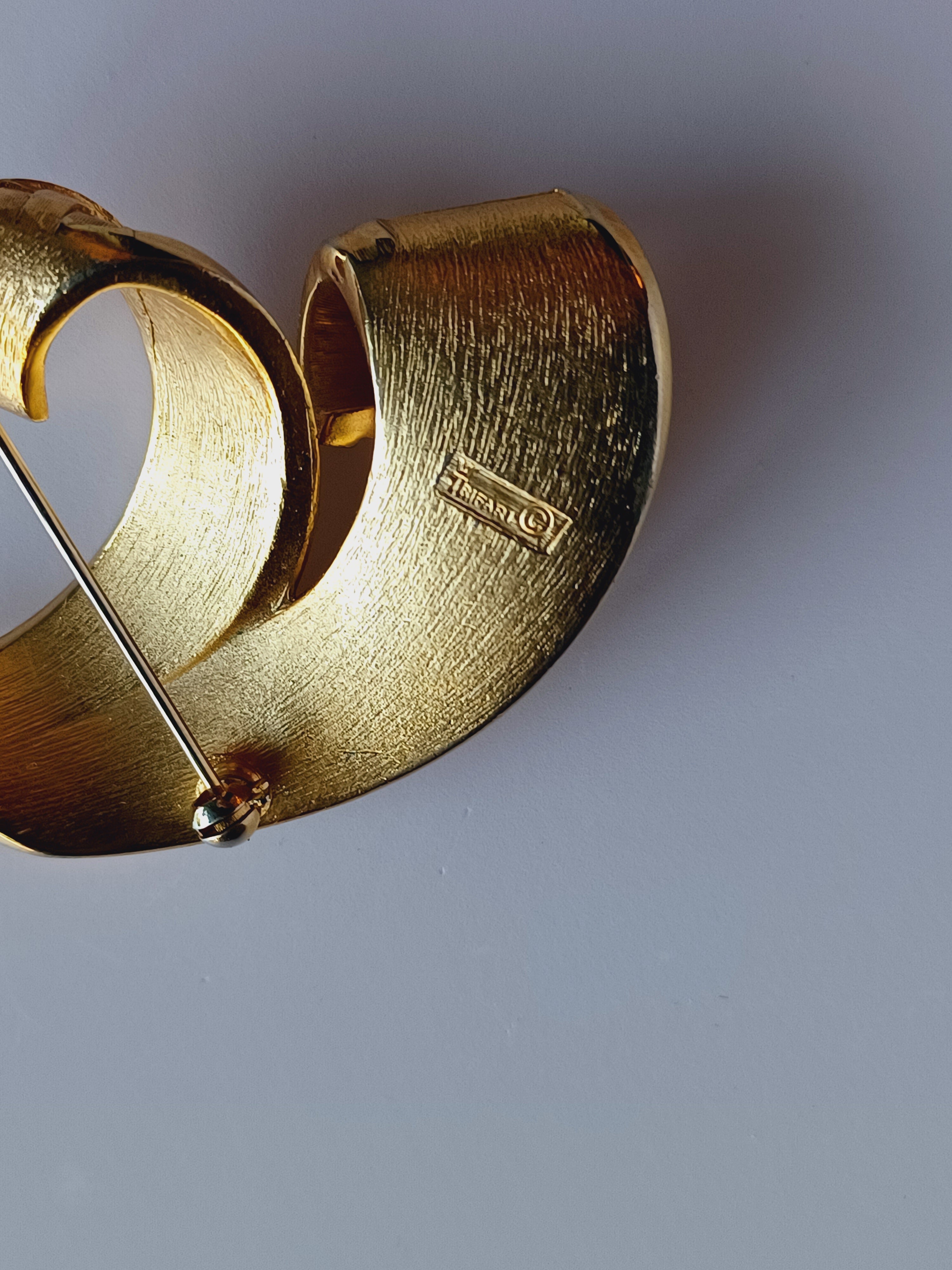 60's Trifari Basket Woven Brooch