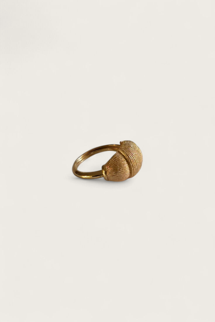80s Textured Dome Ring