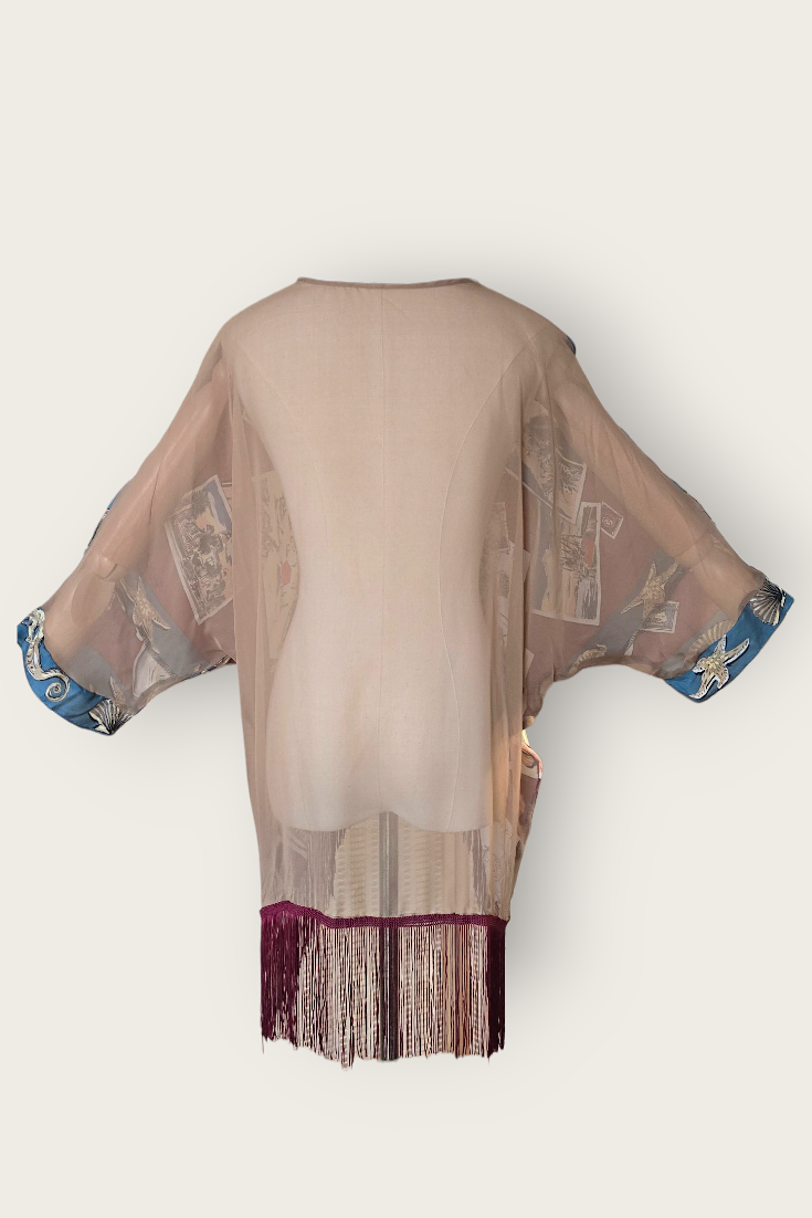 Sherry Silk Mini Fringe Duster