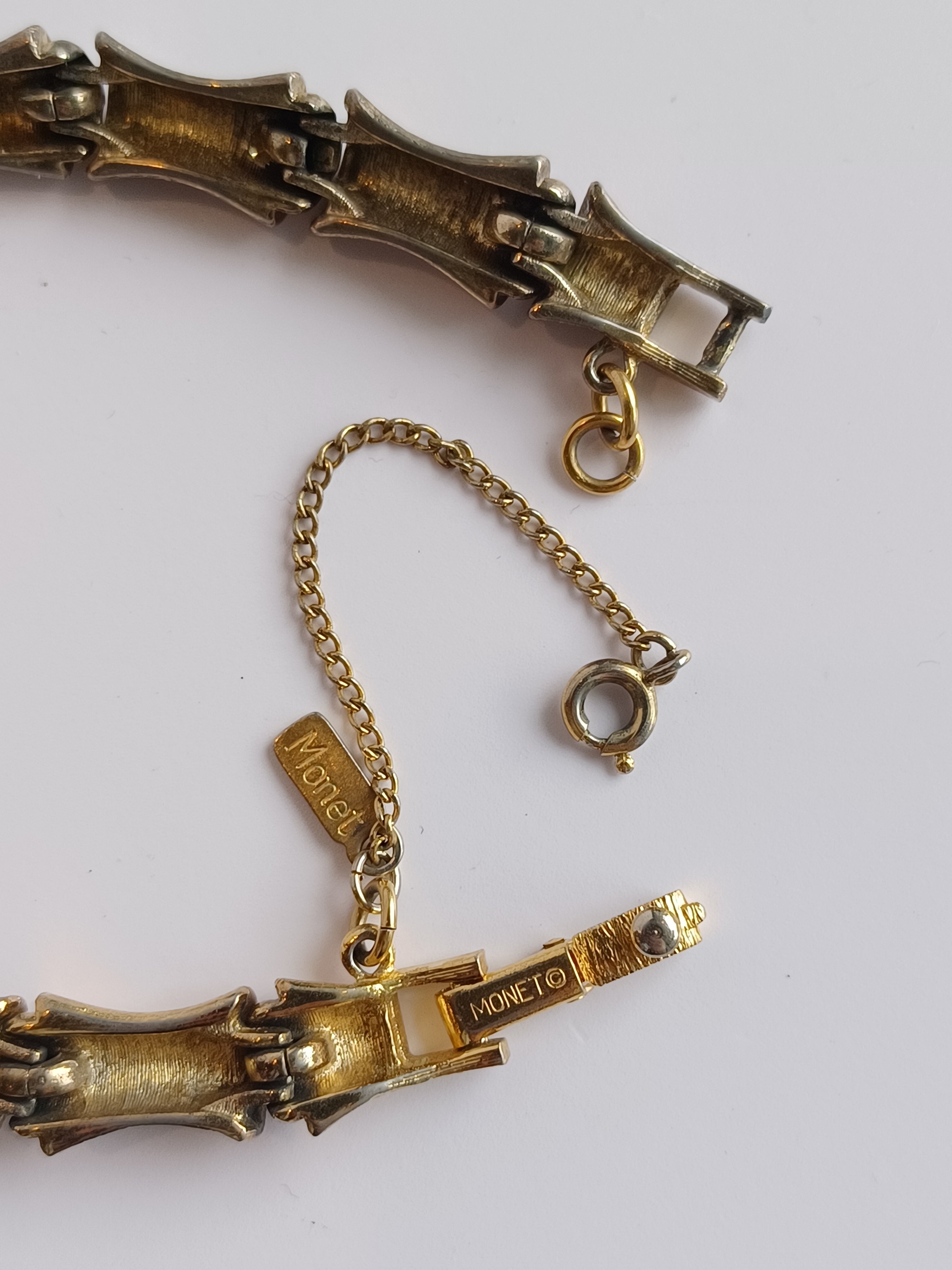 70's Monet Bamboo Link Bracelet