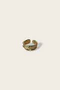 Green Gemstone Vermeil Ring