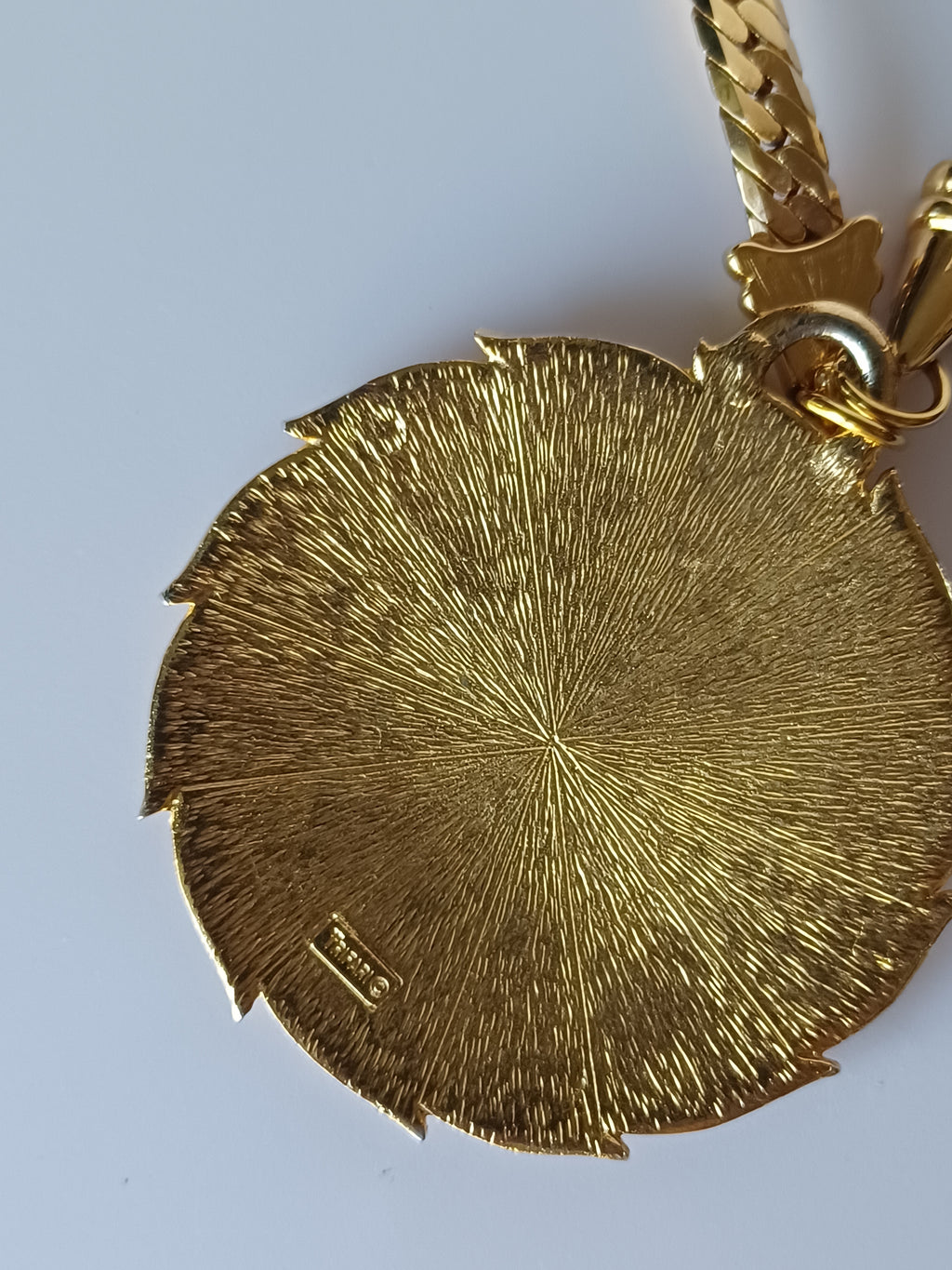 Vintage Trifari Lotus Pendant Necklace