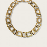 60's Vintage Monet Square Link Modernist Necklace