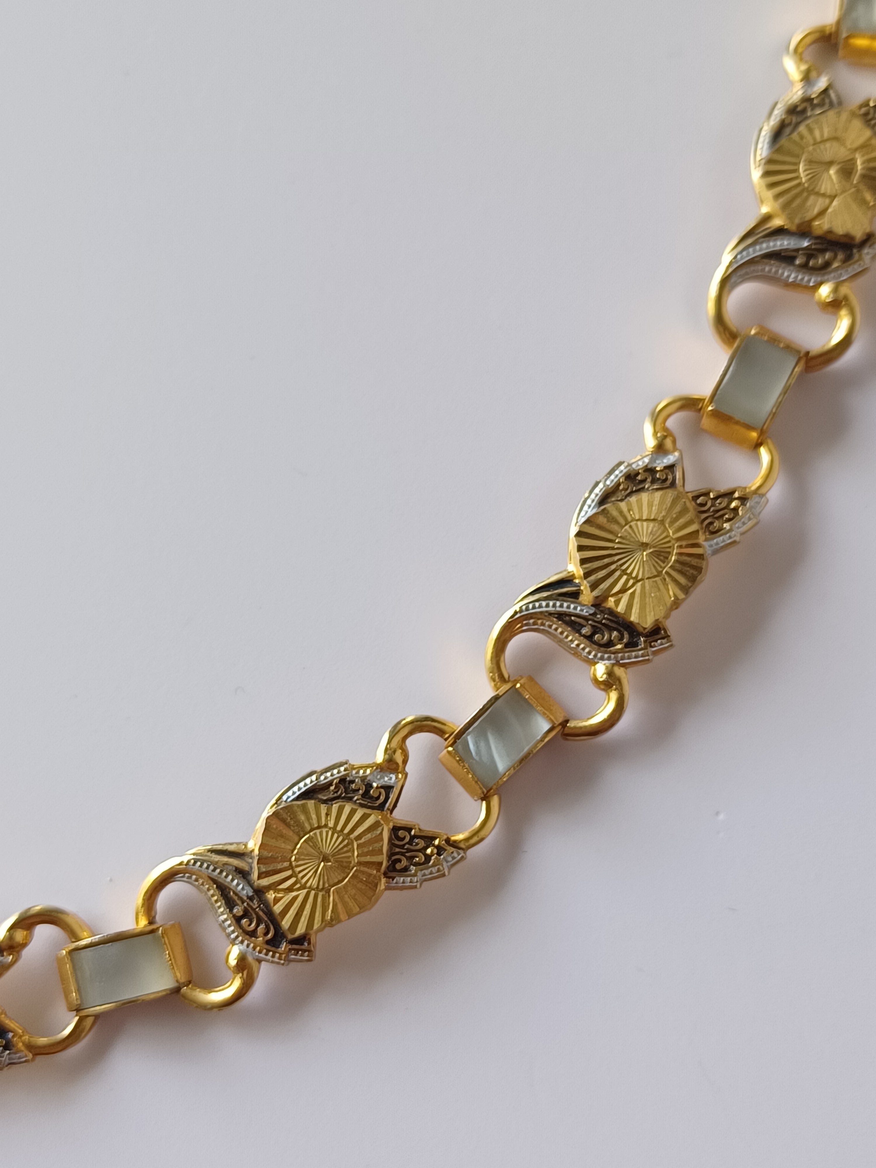 50/60's Mother of Pearl Damascene Bracelet