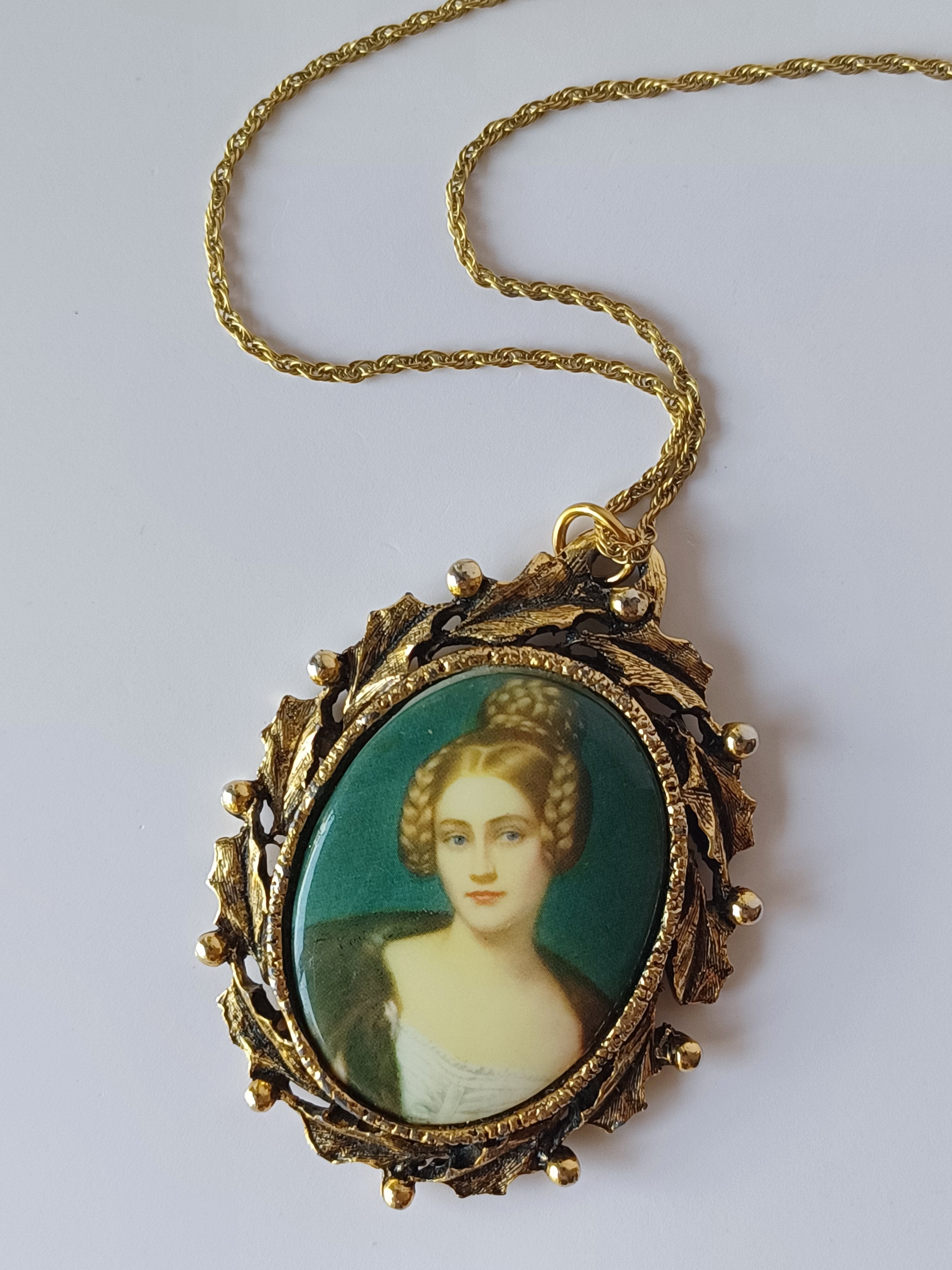 Vintage Portrait Necklace