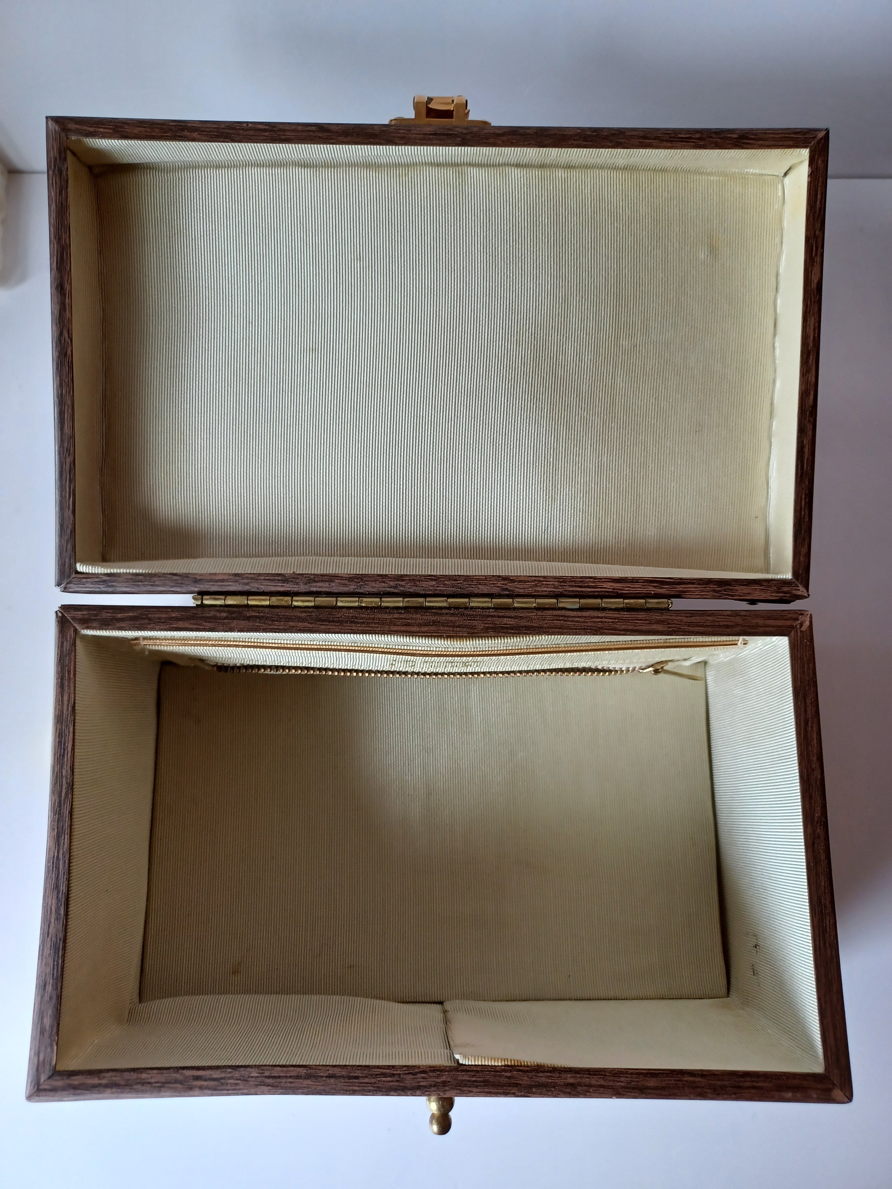 50/60's Suede Wooden Handbag