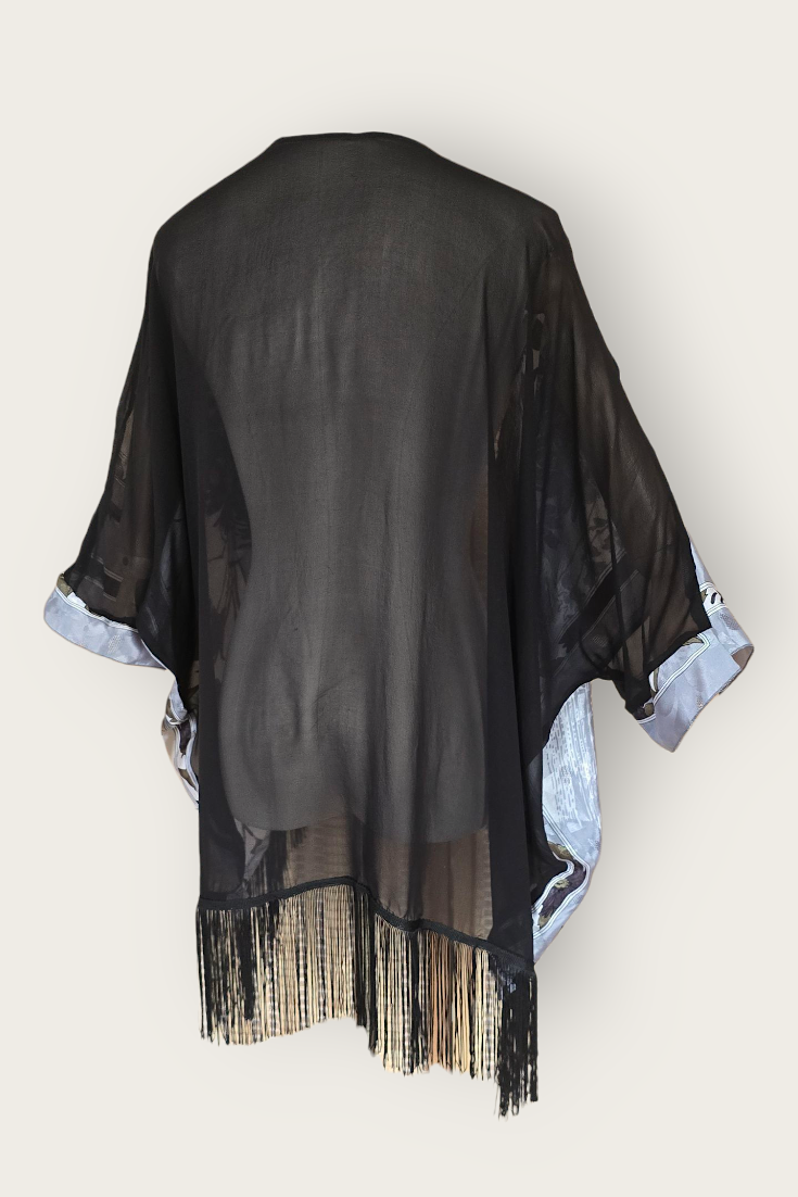 Sherry Silk Mini Fringe Duster