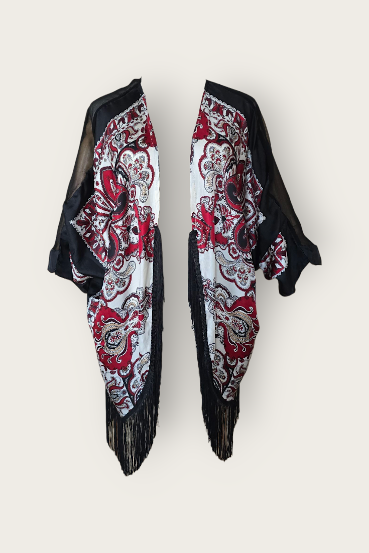 Sherry Silk Mini Fringe Duster