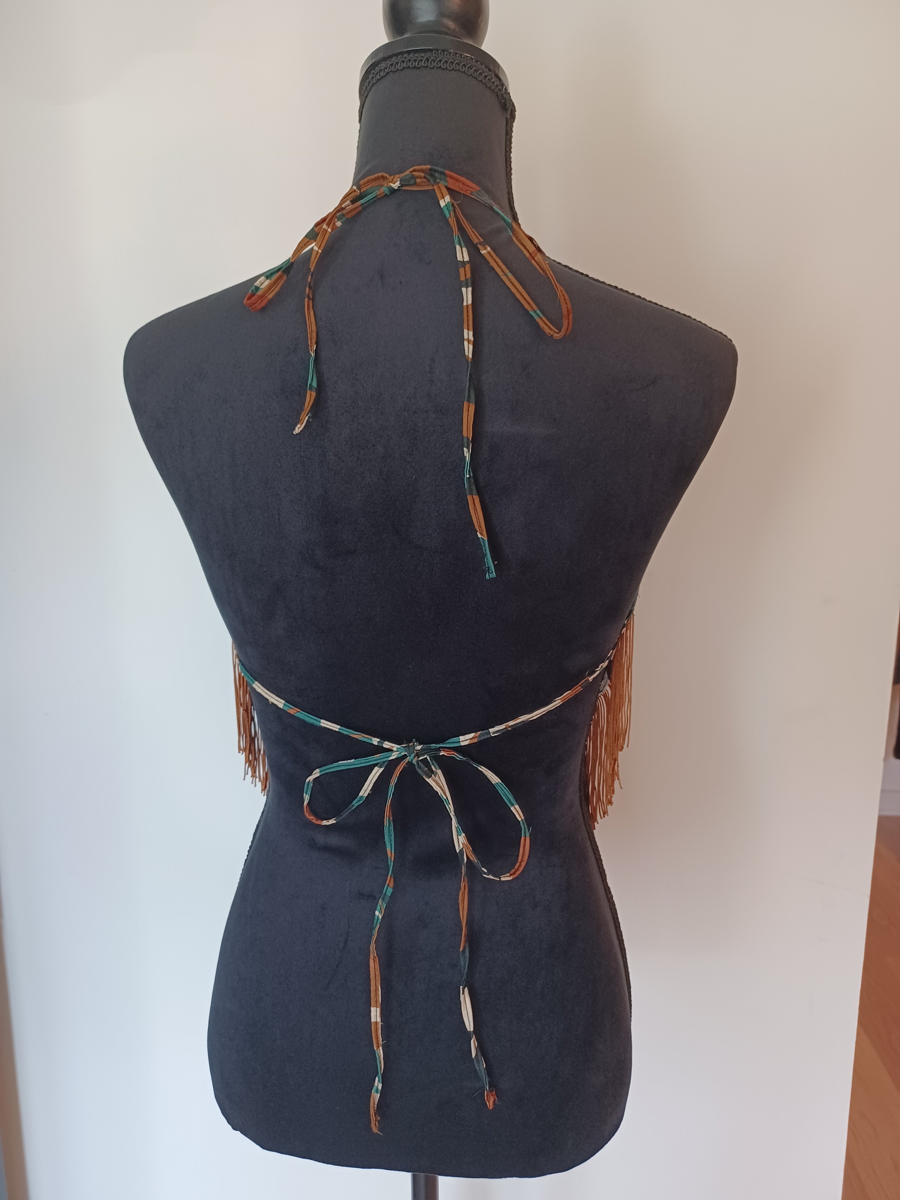 Tina Fringe Silk Scarf Top