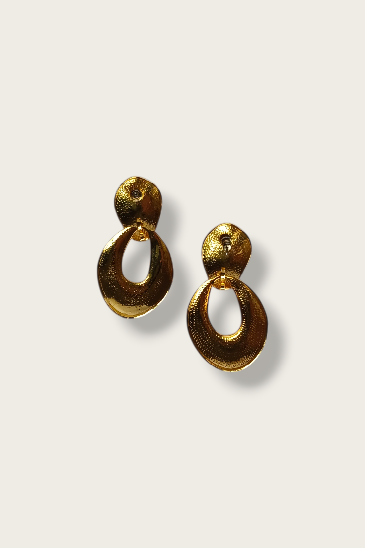 80's Chunky Door Knocker Earrings