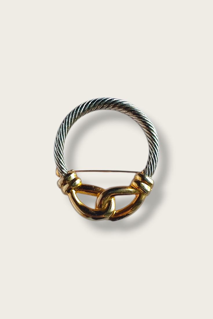 Vintage Knotted Rope Brooch