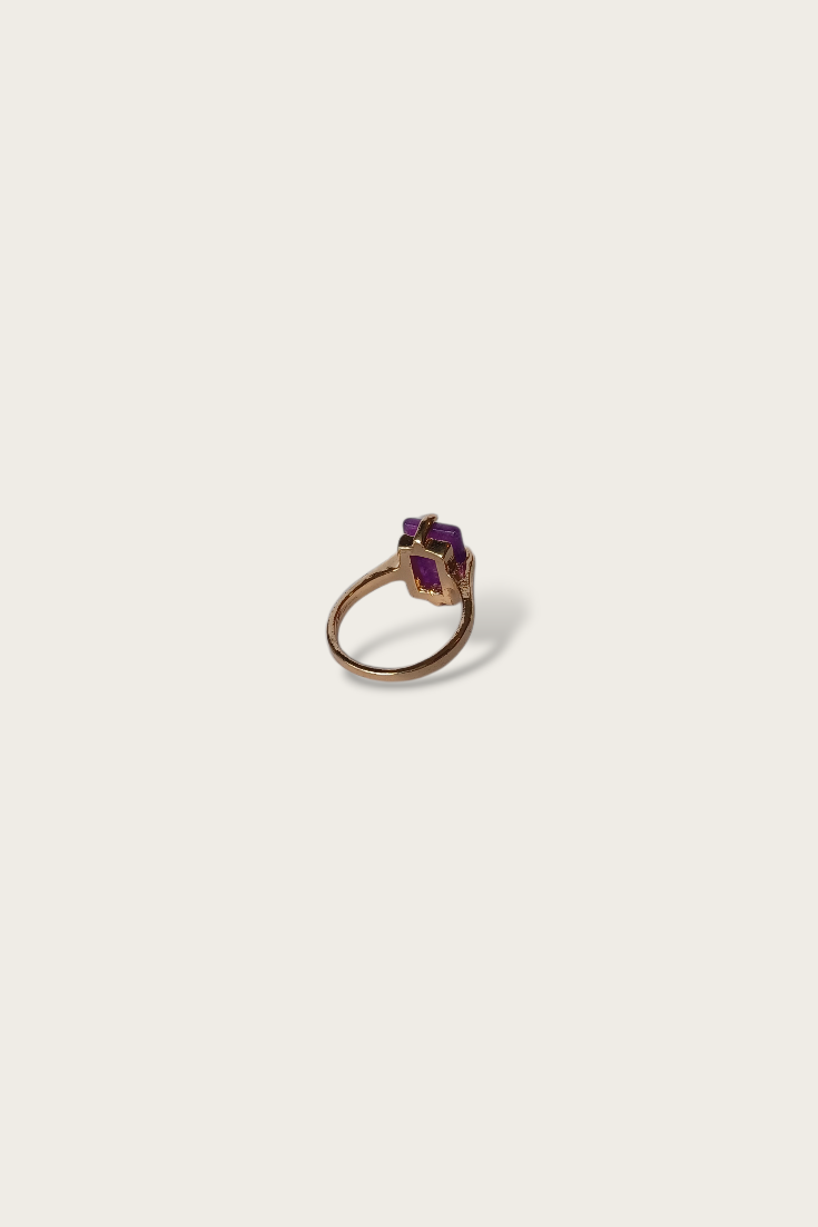Vintage Raw Amethyst Ring