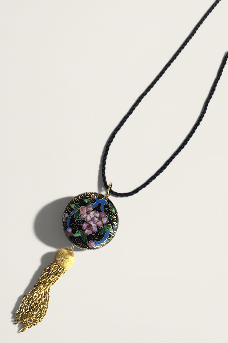 Revived Flora Tassel Pendant Necklace