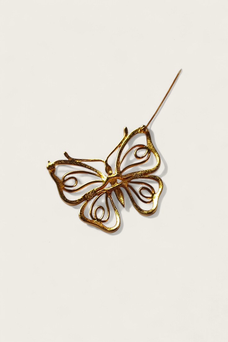 Vintage Open Butterfly Brooch