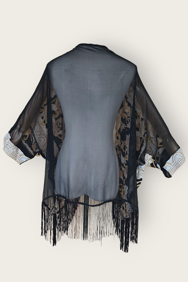 Sherry Silk Mini Fringe Duster