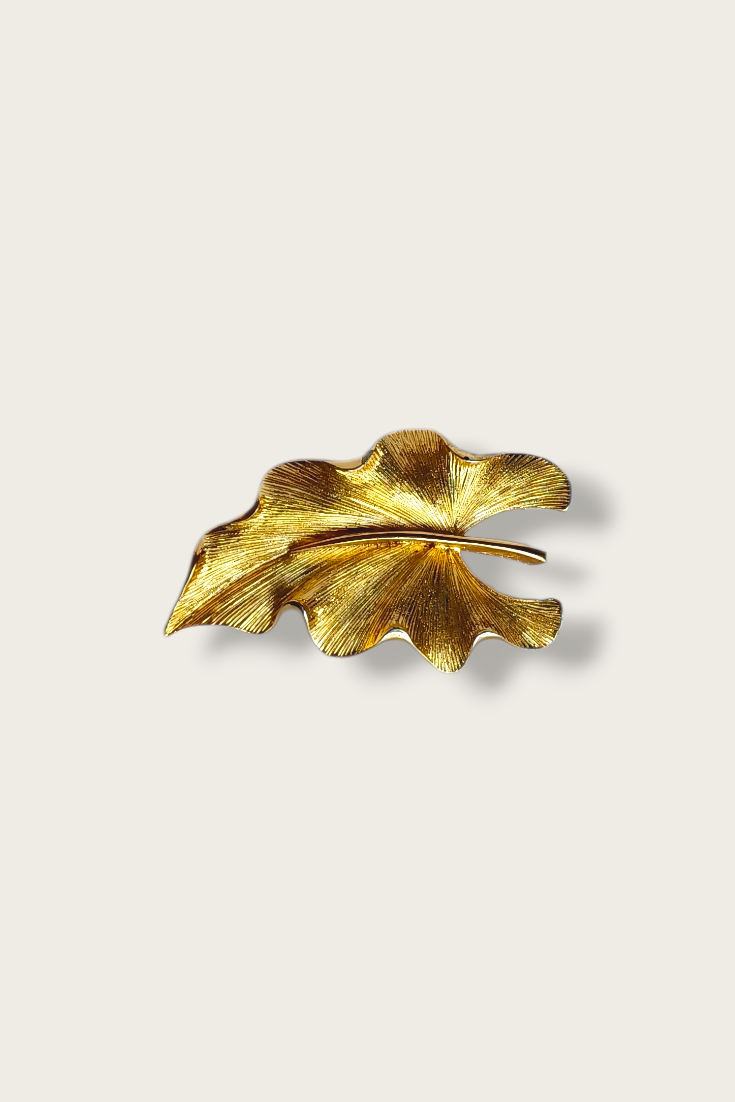 Vintage Monet Leaf Brooch