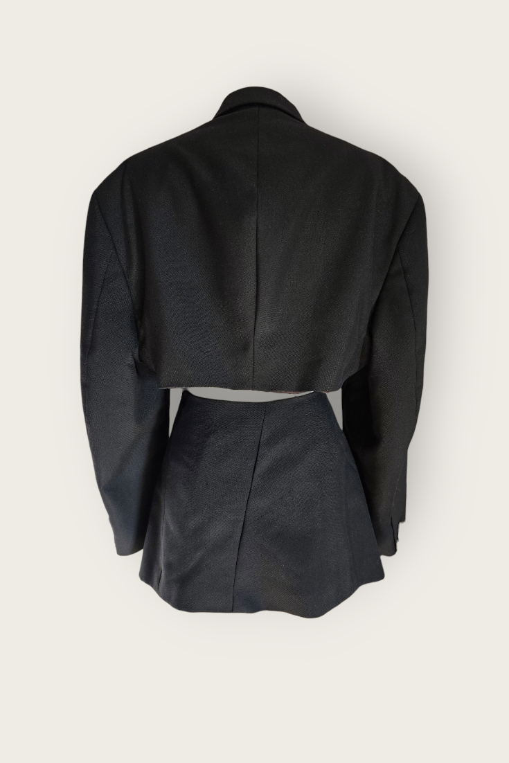 Black Reworked Moda Blazer Set