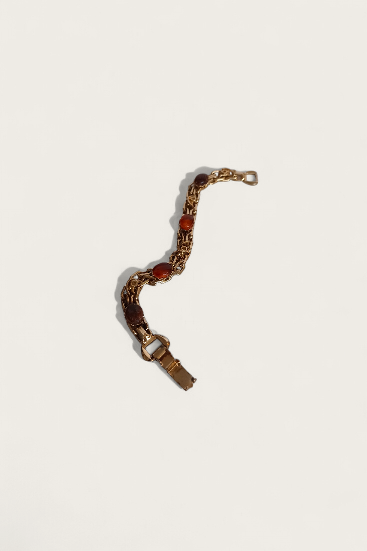 70's Amber Double Link Bracelet