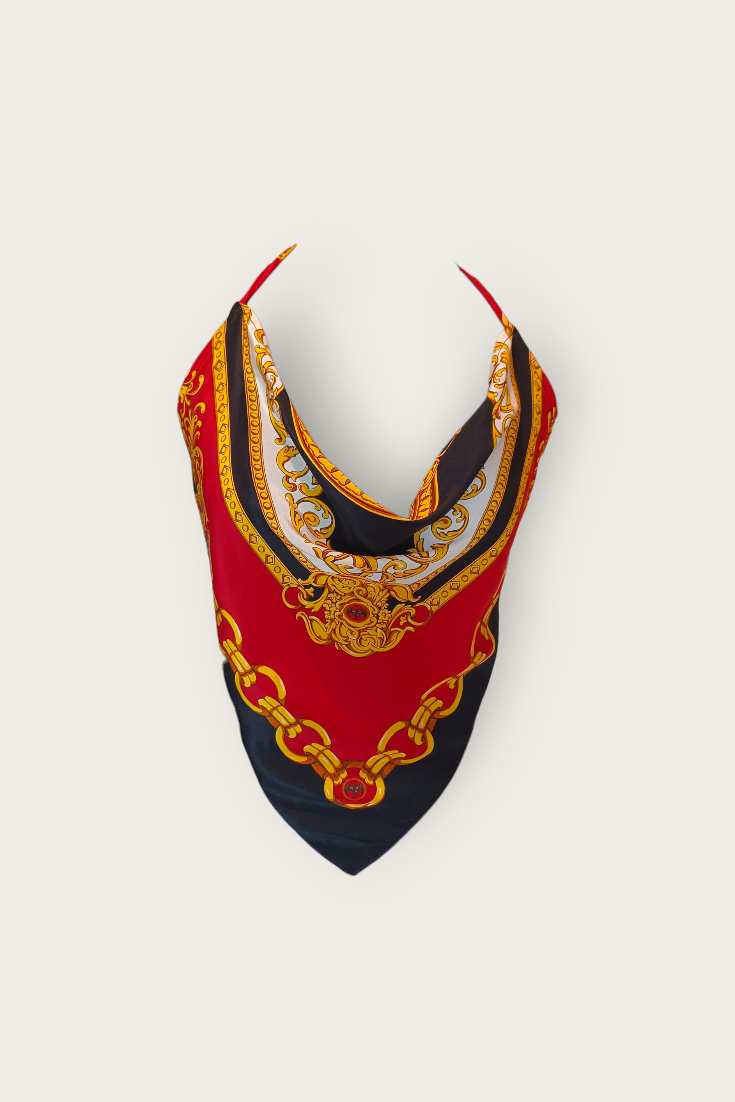 Tina Fringe Silk Scarf Top