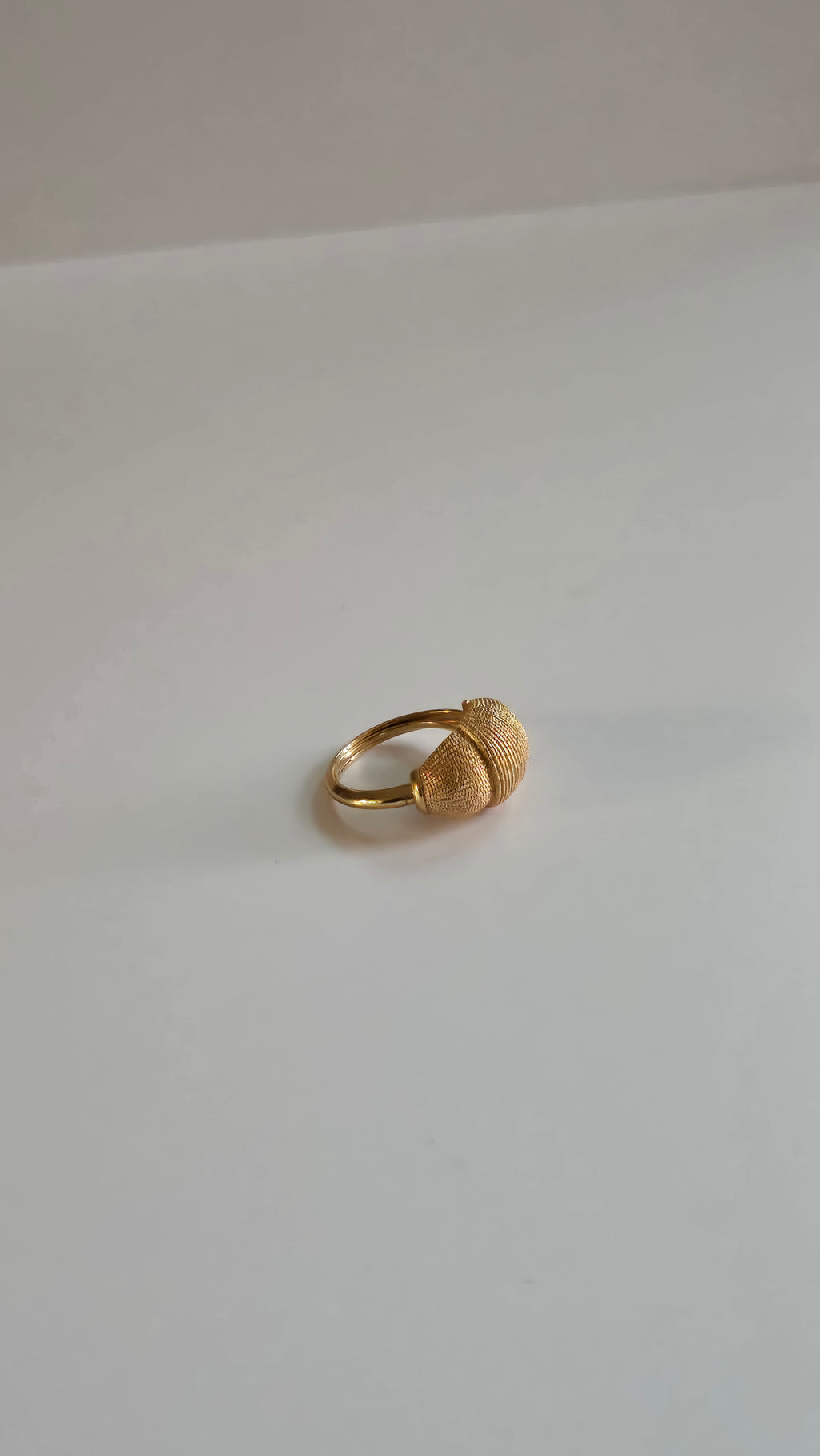 80s Textured Dome Ring