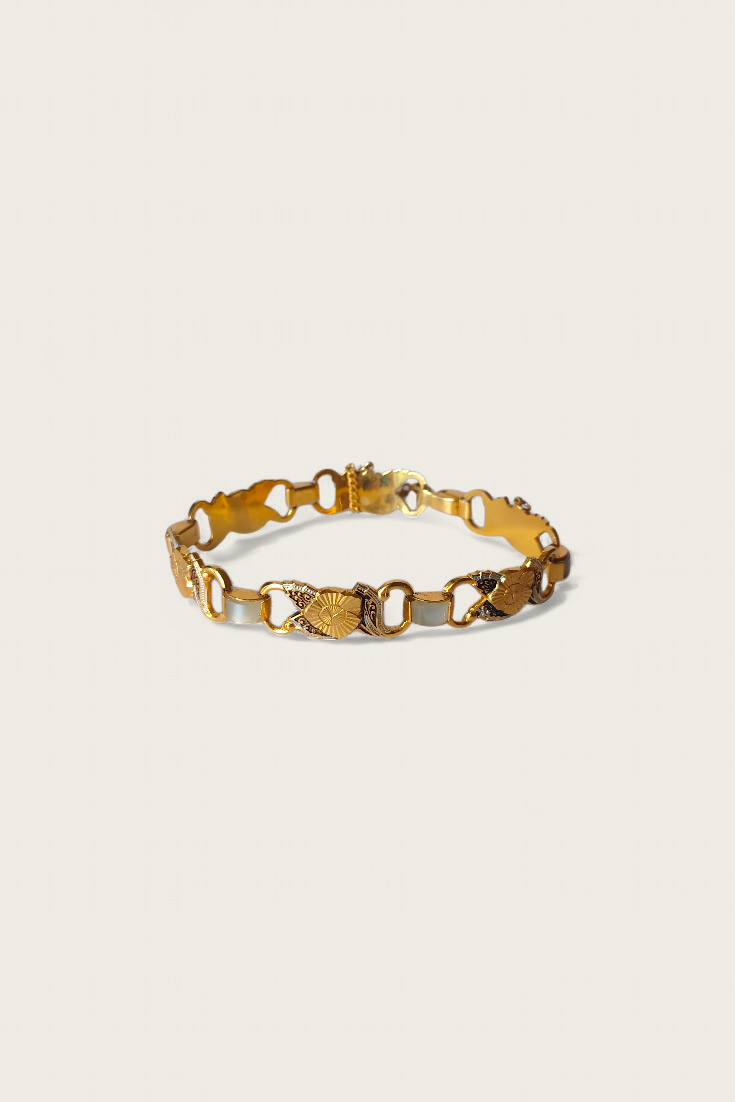 50/60's Mother of Pearl Damascene Bracelet