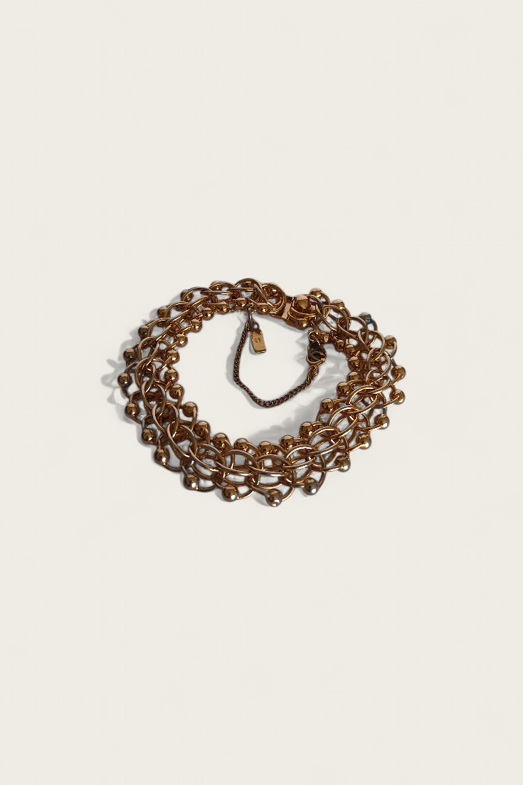 80's Monet Double Ball Linked Bracelet