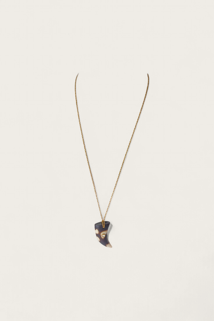 Revival Resin Horn Necklace