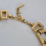 60's Vintage Monet Square Link Modernist Necklace